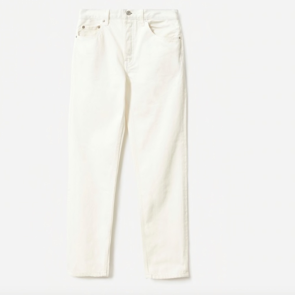 Everlane Highrise White Jeans